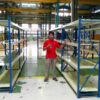 RAK BESI SUSUN GUDANG MEDIUM DUTY TIPE RR-500 TINGGI 200 CM, KAPASITAS (LOAD MAX) 500 KG / LEVEL, UKURAN P.200 x L.60 x T.200 CM, 4 SUSUN SHELVING, WARNA TIANG BIRU SHELVING KREM