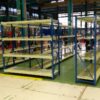 RAK BESI SUSUN GUDANG MEDIUM DUTY TIPE RR-500 TINGGI 200 CM, KAPASITAS (LOAD MAX) 500 KG / LEVEL, UKURAN P.200 x L.60 x T.200 CM, 4 SUSUN SHELVING, WARNA TIANG BIRU SHELVING KREM