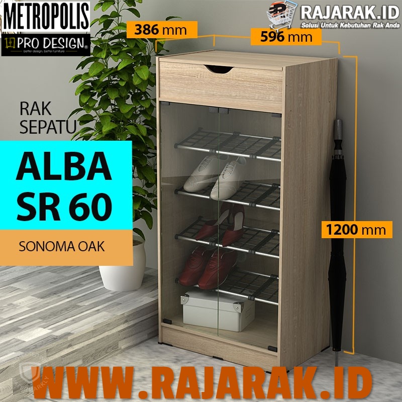 Metropolis Alba Rak Sepatu Sandal Sonoma Oak Type Alba Sr60 Rajarak Id Situs Jual Rak Online Terlengkap Murah Aman
