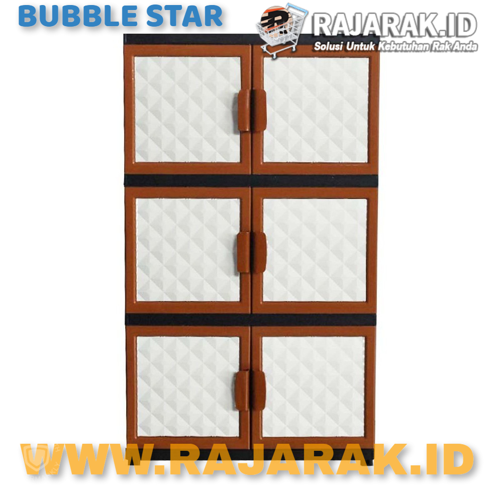 BUBBLE STAR VENUS HEXA KARAKTER  3 SUSUN LEMARI PLASTIK  