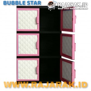 BUBBLE STAR VENUS HEXA KARAKTER 3 SUSUN LEMARI  PLASTIK 