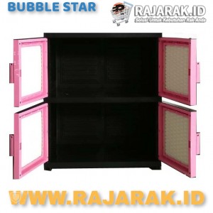 BUBBLE STAR VENUS ROTAN KARAKTER 2 SUSUN LEMARI  PLASTIK 