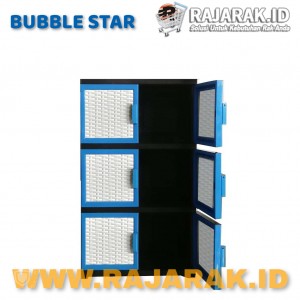 BUBBLE STAR VENUS ROTAN KARAKTER 3 SUSUN - LEMARI PLASTIK - LEMARI BAJU WARNA BIRU