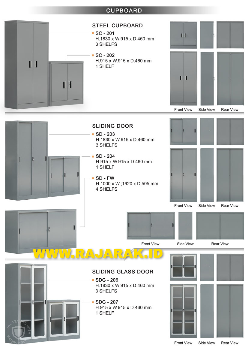 CUPBOARD LEMARI  BESI  ARSIP  ALBA  7 TIPE RAJARAK ID 