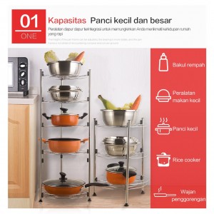 MICOE RAK PERALATAN DAPUR BERTINGKAT 3-4-5 SUSUN