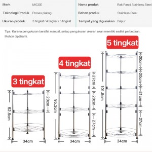 MICOE RAK PERALATAN DAPUR BERTINGKAT 3-4-5 SUSUN