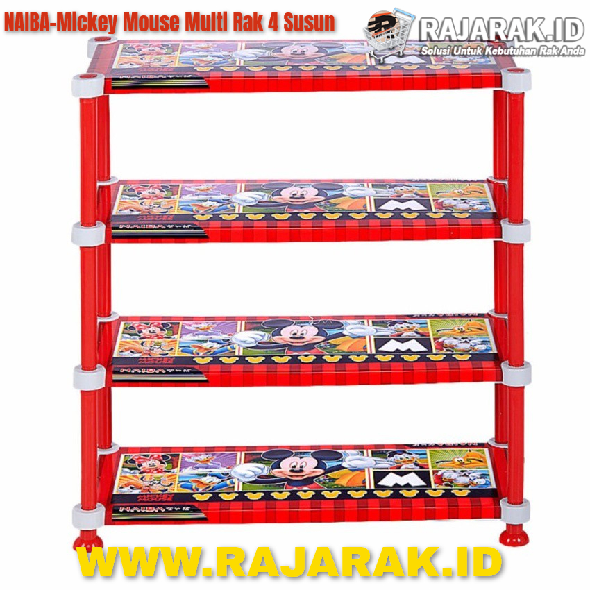 NAIBA MICKEY  MOUSE  RAK  SERBAGUNA RAK  SEPATU  4 SUSUN 