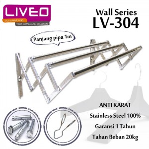 RAK JEMURAN DINDING LIVEO 100CM TIPE LV-304