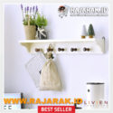 LIVIEN FURNITURE - RAK GANTUNG IVORY WHITE - RAK DINDING EVELYN SERIES