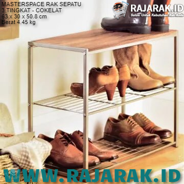 MASTERSPACE RAK SEPATU 3 TINGKAT - COKELAT