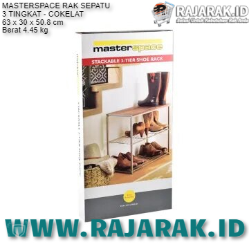 MASTERSPACE RAK SEPATU 3 TINGKAT - COKELAT