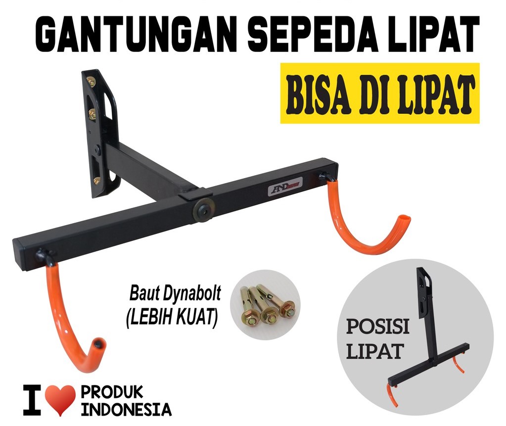 GANTUNGAN SEPEDA DINDING LIPAT TIPE GS-02