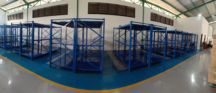 RAK BESI GUDANG MEDIUM DUTY TIPE ZA-500, Kapasitas 500 KG/SUSUN SHELVING x 4 LEVEL ATAU 2 TON/UNIT RAK: Solusi Kokoh & Modular untuk Gudang Modern