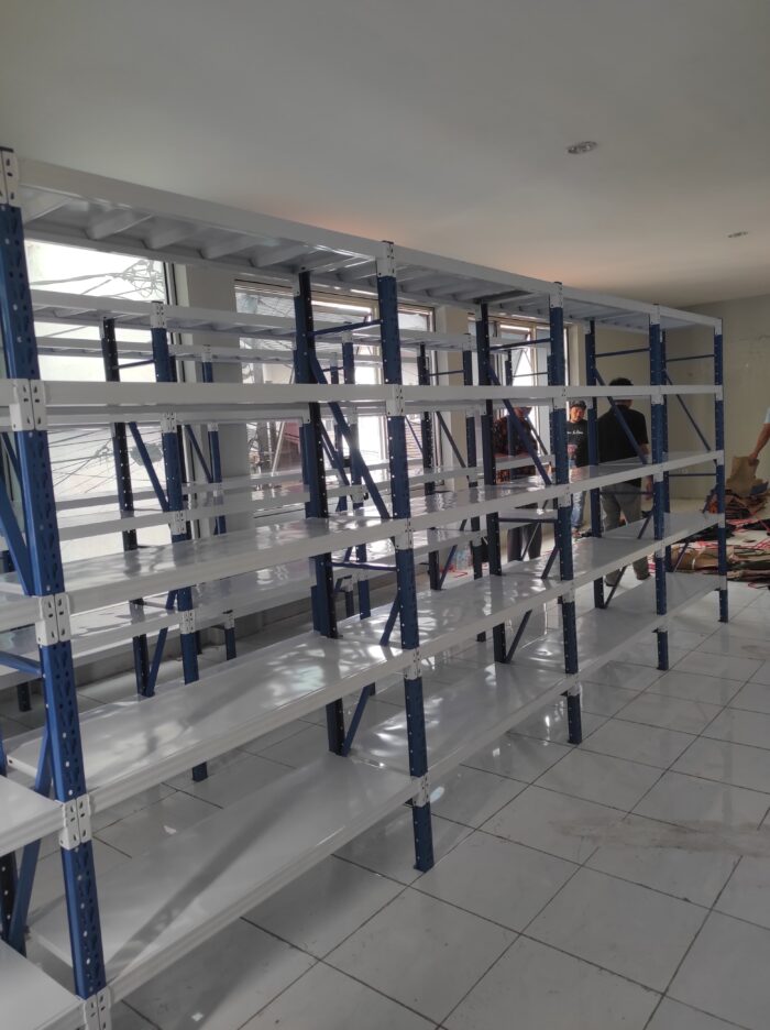 RAK BESI SUSUN GUDANG ARSIP KANTOR SERBAGUNA TIPE JF-70, KAPASITAS 70 KG / LEVEL, UKURAN 120x40x200 CM, 5 SUSUN 
