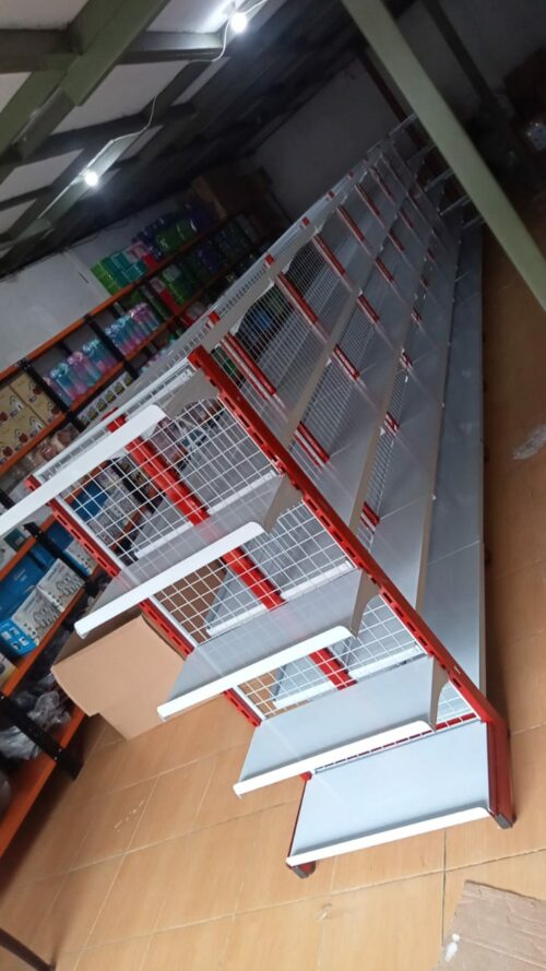 RAK MINIMARKET MURAH TIPE ZA-15 | RAK GONDOLA DISPLAY TOKO (PRODUK LOKAL) | UKURAN P. 90 CM, T. 120/150/170 CM, L.28 CM | WARNA CUSTOM | KIRIM KE SELURUH INDONESIA