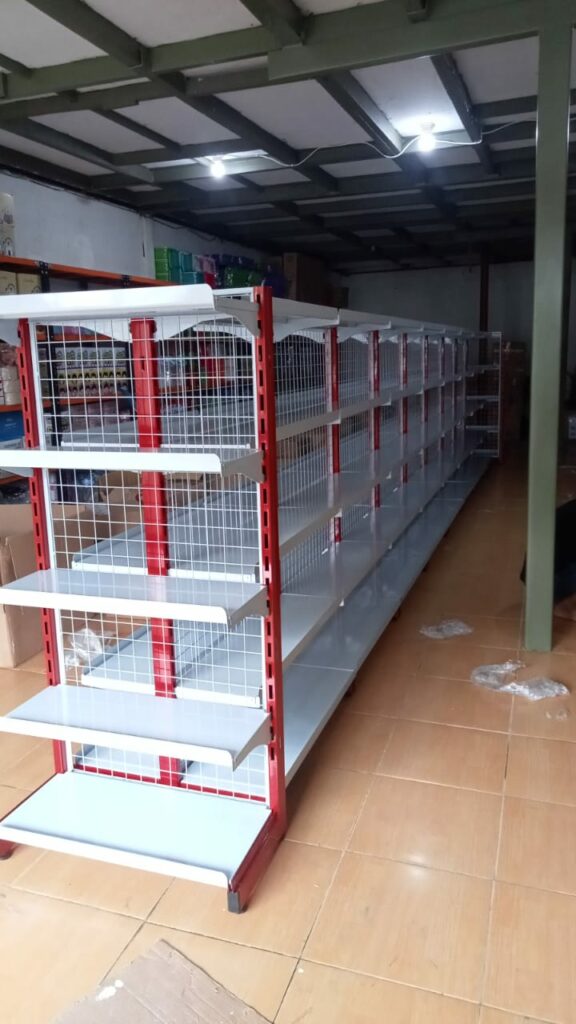 RAK MINIMARKET MURAH TIPE ZA-15 | RAK GONDOLA DISPLAY TOKO (PRODUK LOKAL) | UKURAN P. 90 CM, T. 120/150/170 CM, L.28 CM | WARNA CUSTOM | KIRIM KE SELURUH INDONESIA