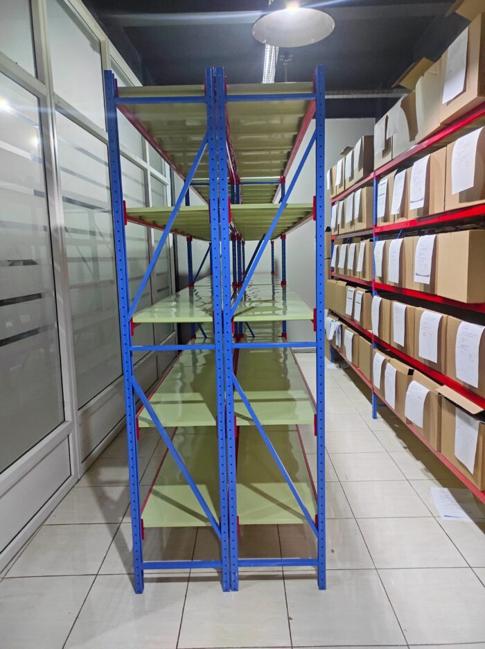 RAK BESI GUDANG SUSUN LIGHT DUTY SERBAGUNA TIPE C-150 | UKURAN 200x38x200 CM | KAPASITAS 150 KG/LEVEL x 5 LEVEL SHELVING