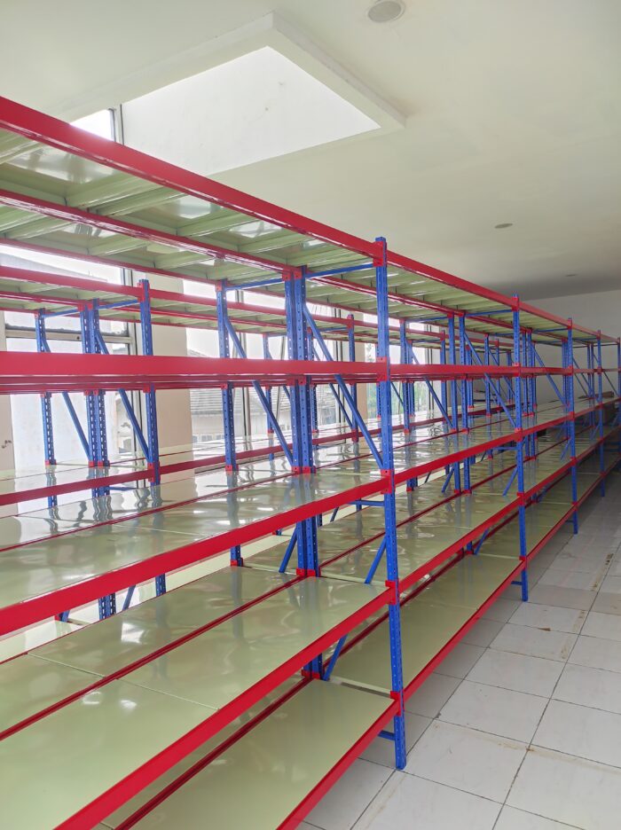 RAK BESI GUDANG SUSUN LIGHT DUTY SERBAGUNA TIPE C-150 | UKURAN 200x38x200 CM | KAPASITAS 150 KG/LEVEL x 5 LEVEL SHELVING