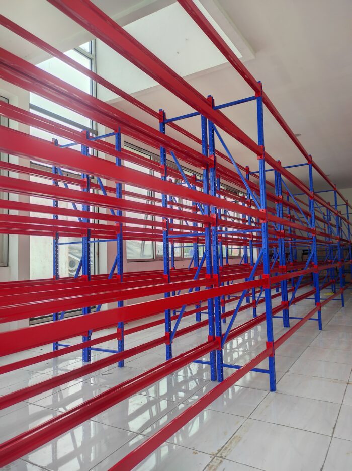 RAK BESI GUDANG SUSUN LIGHT DUTY SERBAGUNA TIPE C-150 | UKURAN 200x38x200 CM | KAPASITAS 150 KG/LEVEL x 5 LEVEL SHELVING