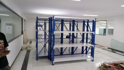 RAK BESI SUSUN GUDANG LIGHT DUTY TIPE JF-200, 4 SUSUN SHELVING, KEKUATAN 200 KG / LEVEL, UKURAN 200 x 60 x 200 CM