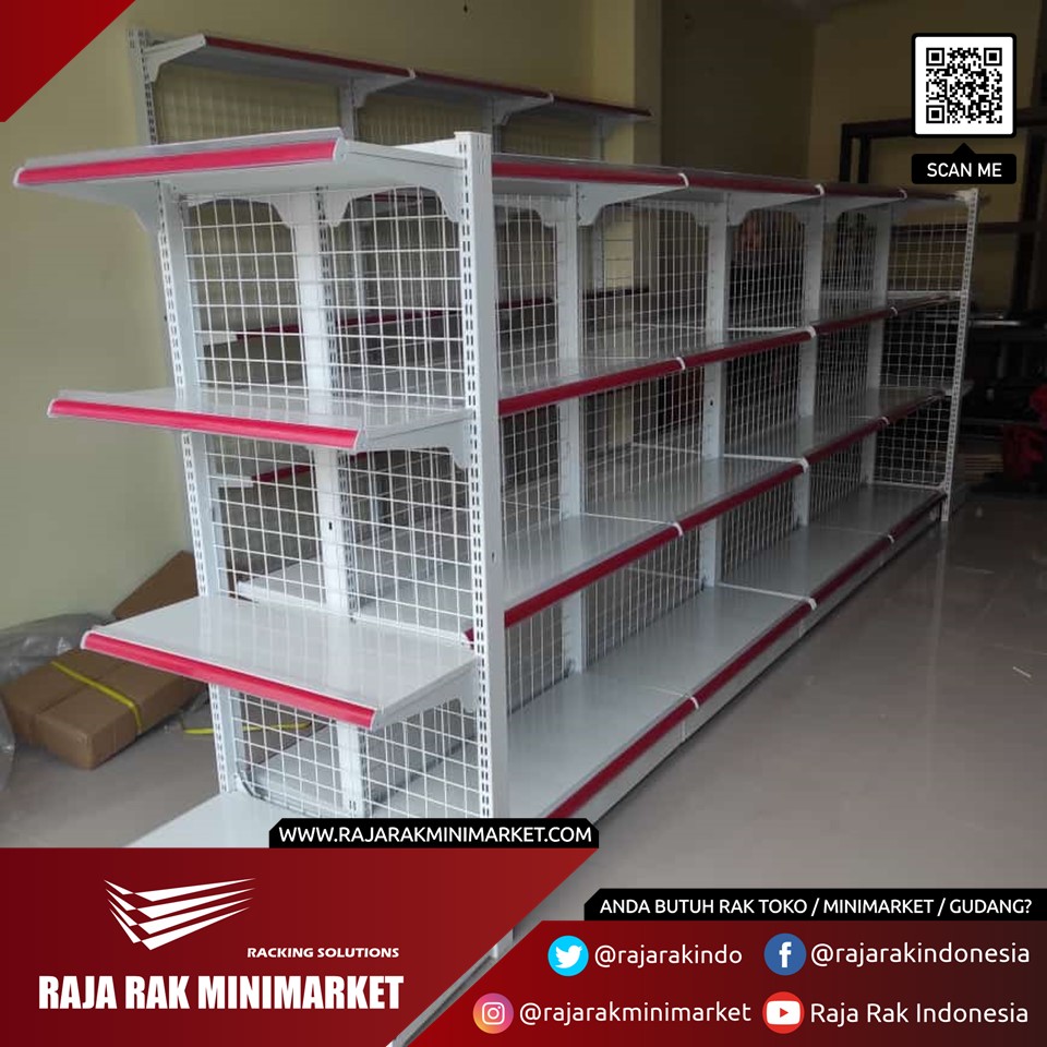 RAK MINIMARKET KOSONG TIPE RR-150 (BELUM ADA DISPLAY BARANG): Solusi Terbaik untuk Display Toko Modern dari RAJA RAK INDONESIA