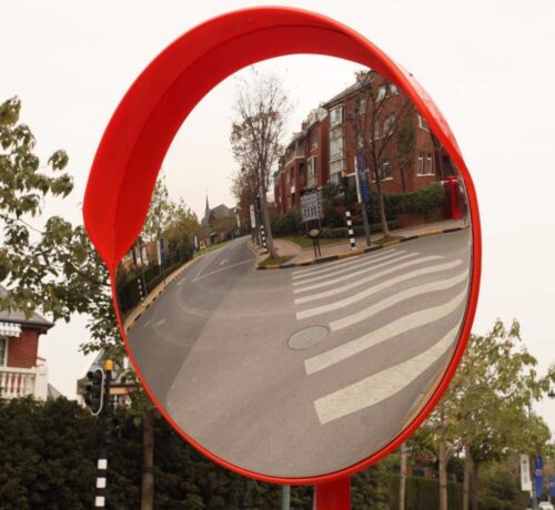 KACA CEMBUNG JALAN DIAMETER 45, 60, 80, 100 CM CERMIN CEMBUNG TIKUNGAN JALAN CONVEX MIRROR OUTDOOR RAJARAK.ID