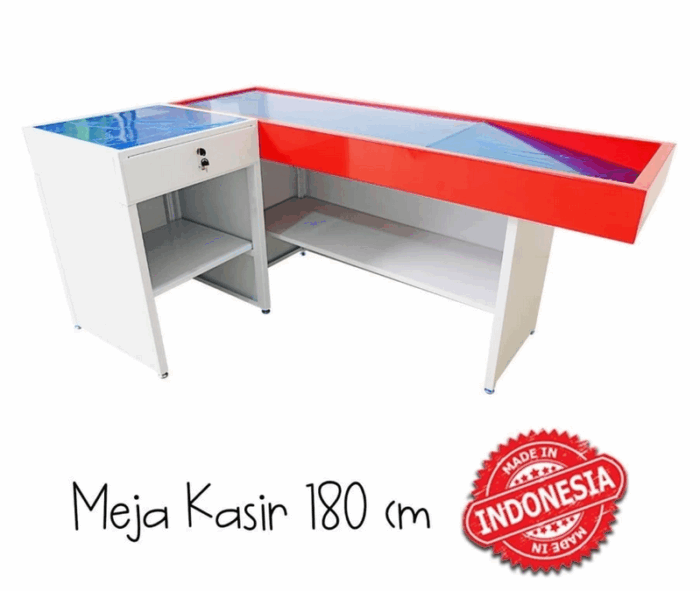MEJA KASIR MINIMARKET TOKO SWALAYAN MODERN TIPE MK-05 SK-180 | RAJARAK.ID
