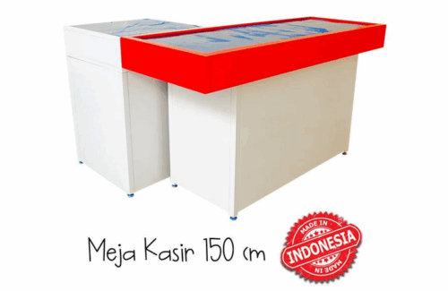 MEJA KASIR TOKO MINIMARKET SWALAYAN BAHAN BESI TIPE MK-05 | RAJARAK.ID