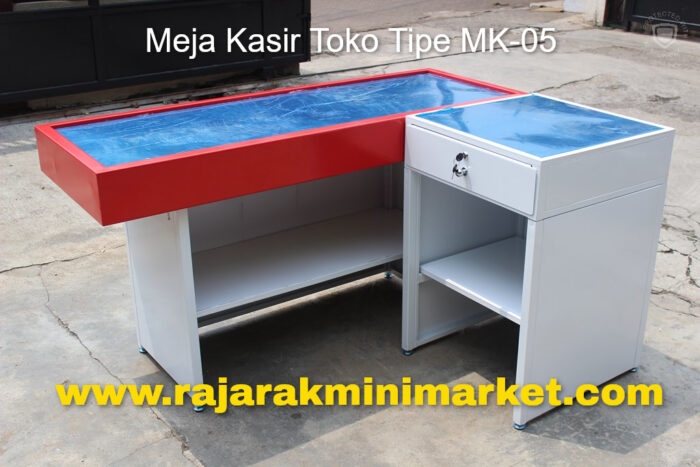 MEJA KASIR TOKO MINIMARKET SWALAYAN BAHAN BESI TIPE MK-05 | RAJARAK.ID