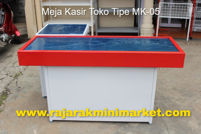 MEJA KASIR TOKO MINIMARKET SWALAYAN BAHAN BESI TIPE MK-05 | RAJARAK.ID