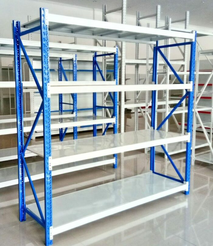 RAK BESI SUSUN GUDANG SERBAGUNA LIGHT DUTY TIPE RR-250 L60, KEKUATAN 250 KG/LEVEL (1 TON/UNIT) | RAJARAK.ID | JUAL KE SELURUH INDONESIA