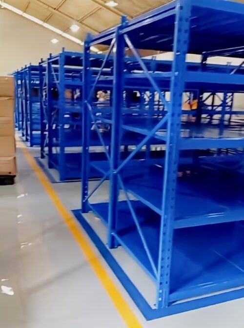 RAK BESI GUDANG MEDIUM DUTY ZA-500, WARNA BIRU, UKURAN 150x100x200 CM, 5 SUSUN, KAPASITAS 500 KG/SUSUN SHELVING | RAJA RAK INDONESIA
