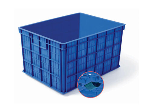 CONTAINER BOX INDUSTRI BESAR RAPAT RODA HANATA 3101 VOLUME 200 LITER UKURAN 80 x 60 x 45 CM | RAJA RAK INDONESIA