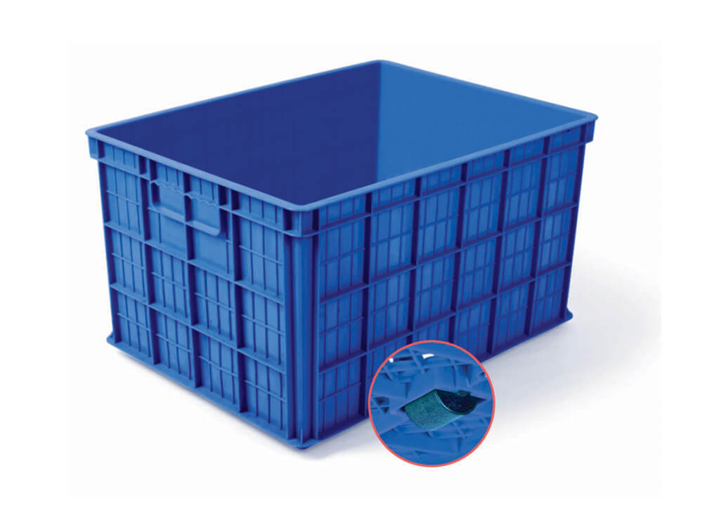 CONTAINER BOX INDUSTRI BESAR RAPAT RODA HANATA 3101 VOLUME 200 LITER UKURAN 80 x 60 x 45 CM | RAJA RAK INDONESIA