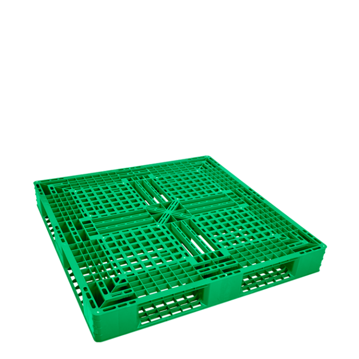 PALLET PLASTIK HEAVY DUTY BARU DUAL GREEN LEAF 2665 UKURAN 120x120x15 CM