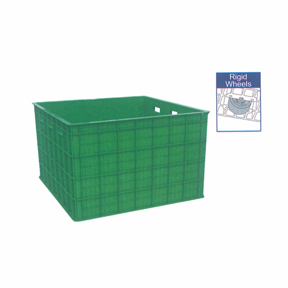 CONTAINER BOX INDUSTRI BESAR PLASTIK RAPAT 640 LITER ATARI 9883 UKURAN 100x100x64 CM | RAJA RAK INDONESIA